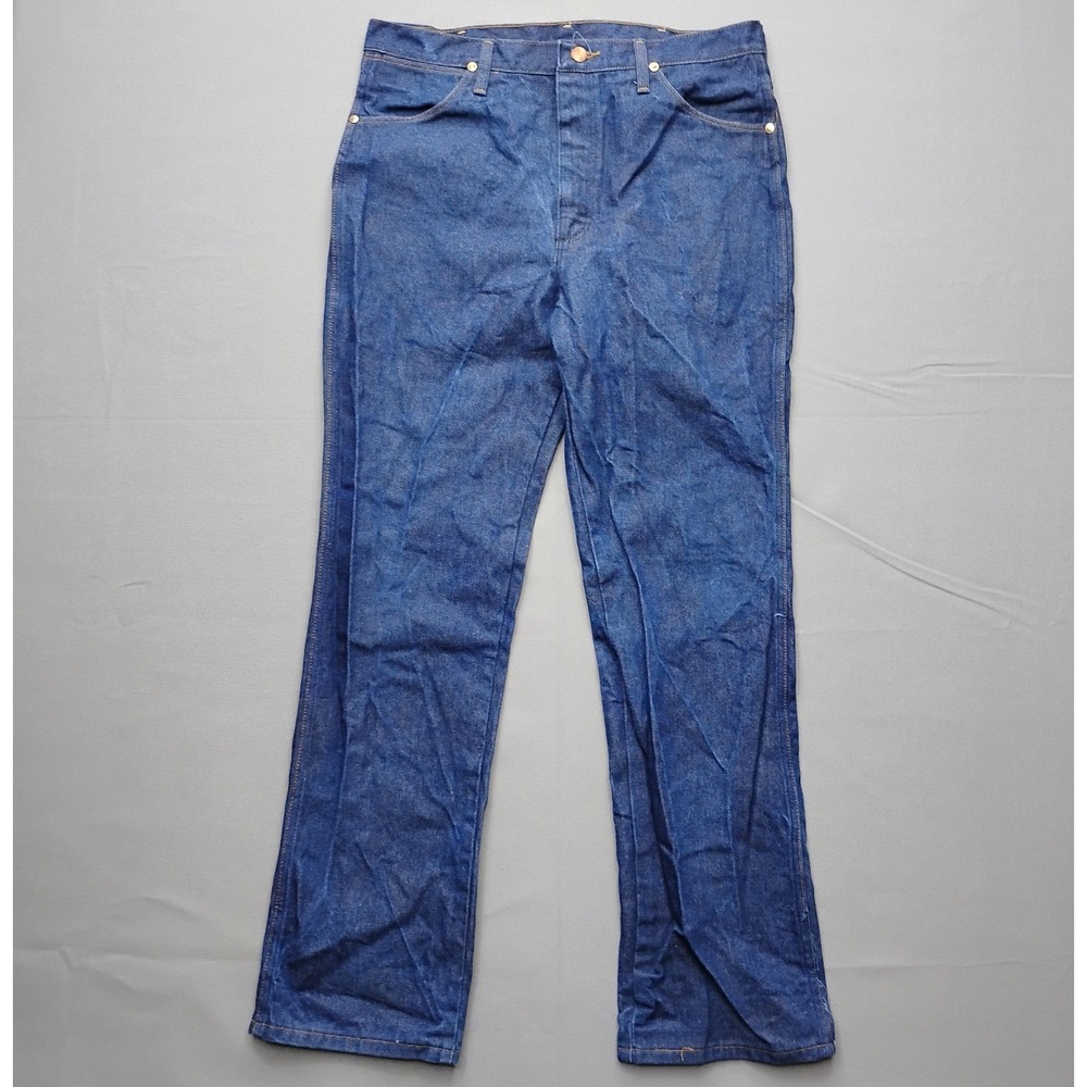 Vintage Wrangler 936DEN Cowboy Cut Slim Fit Jeans Mens 36x32 Made in USA Blue